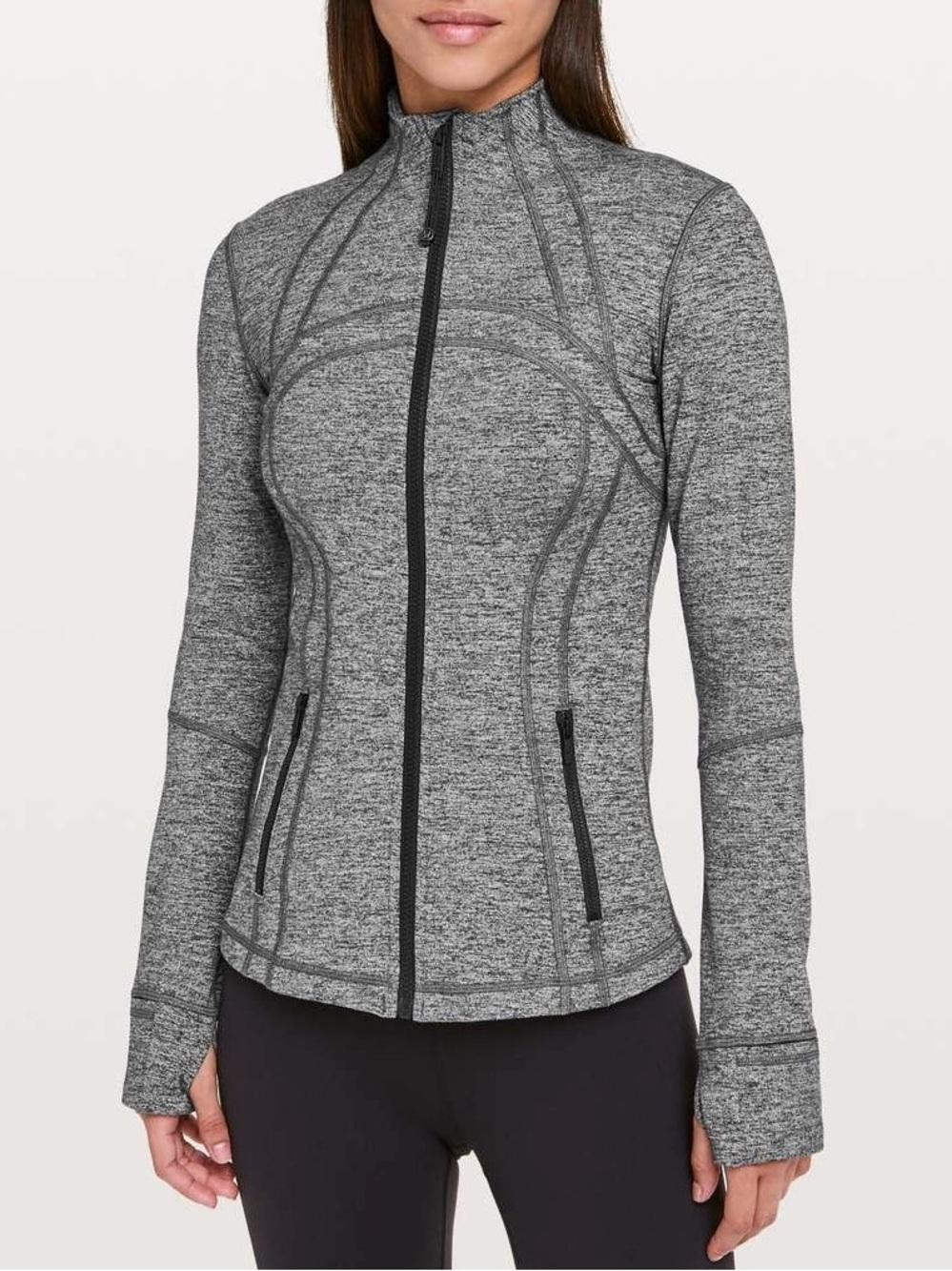 Lululemon Define Jacket Heathered Black Luon Size 4